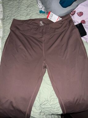 Women’s Brown Stretch High-Waist Flare Leggings